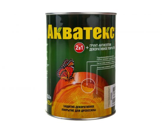 Защитно-декоративное покрытие для древесины Акватекс Ваниль 0.8 л 6 135083 – изображение 5