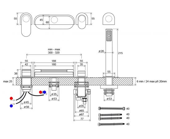 Смеситель RAVAK врезной, каскадный, для ванн CR 025.00 00000041644 – изображение 7