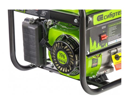 Бензиновый генератор 2,2 кВт, 230В, 4-х такт., 15 л, ручной стартер СИБРТЕХ БС-2500 94542 – изображение 10