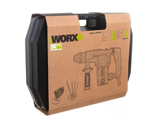 Перфоратор WORX 1010Вт, SDS Plus, 26мм, 5Дж, кейс WU326P – изображение 10