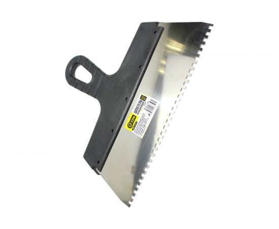 Нержавеющий шпатель ON пластиковая ручка 150мм зуб 10мм 02-11-150 