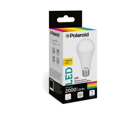 Светодиодная лампа Polaroid 220V A95 22W 3000K E27 2000lm PL-A9522273 