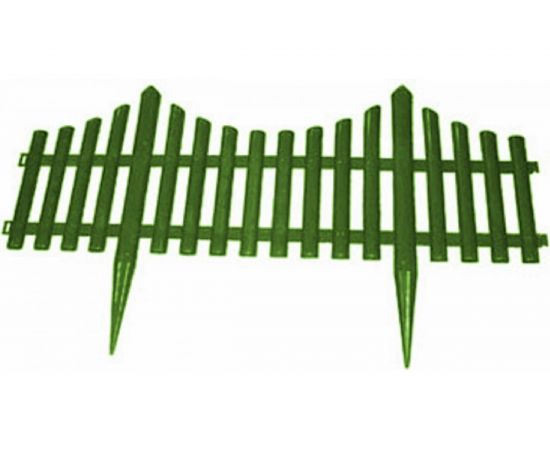 Заборчик Дачная мозаика Модерн декоративный темно-зеленый штакетник 10607 