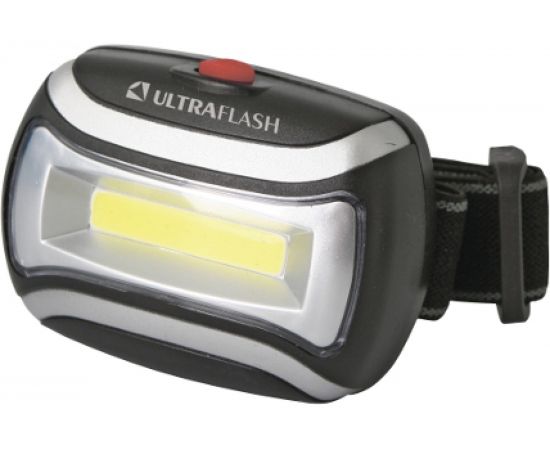 Налобный фонарь, черный, 3Вт COB LED, 3 режима, пластик Ultraflash LED5380 12870 