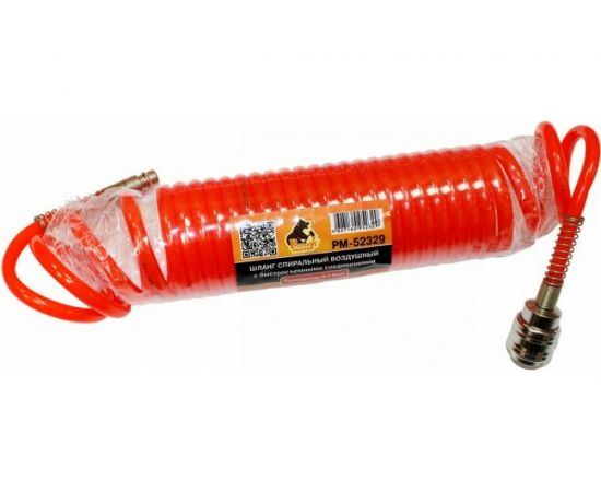 Шланг спиральный воздушный с быстросъемными соединениями PU (5х8 мм; 5 м) Русский Мастер РМ-52329 