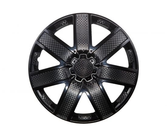 Колпаки LION ГАЛАКСИ 15, черный глянец, карбон, 2 шт. LW1504 