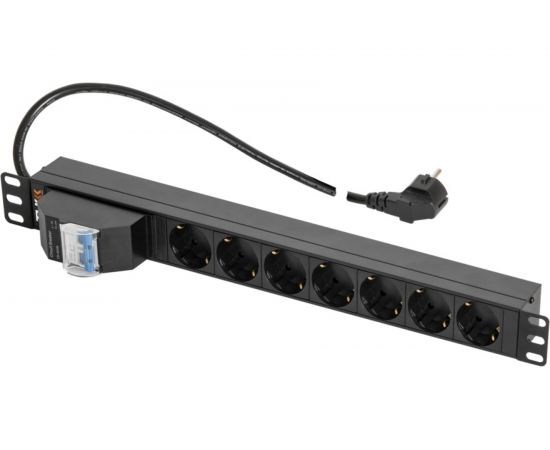 Блок электрических розеток TLK 19, металлический корпус TLК-RSC07-MD-04-BK 