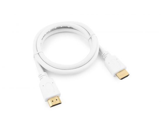 Кабель Cablexpert HDMI 1м v2.0 19M/19M белый позол.разъемы экран пакет CC-HDMI4-W-1M 