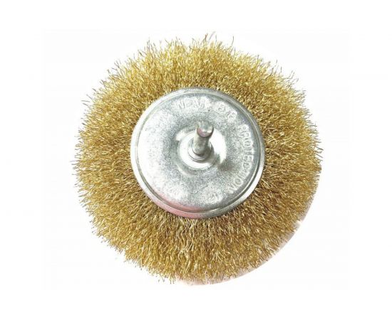 Щетка металлическая со шпилькой плоская 100 мм для дрели ON 20-02-100 