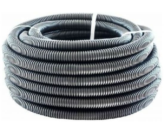 Гофрированная труба Экопласт ПНД, тяжелая, с зондом, диаметр 50 мм, цвет черный 21150 