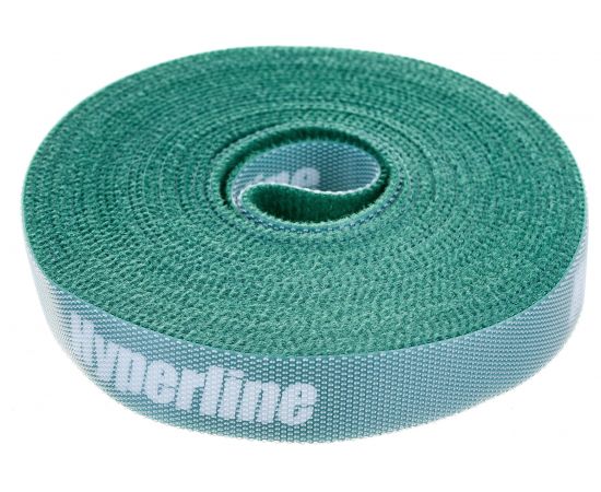 Лента (липучка) в рулоне Hyperline WASNR-5x16-GN ширина 16 мм, длина 5 м, зеленая 401651 