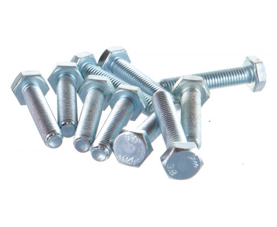 Болт Стройметиз М10х50 DIN 933, класс прочности 8.8, цинк уп. 10 шт. 3022074 – изображение 2