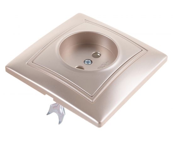 Розетка Smartbuy 1-местная без заземления 10А шампань, Венера SBE-01c-10-S1-N-c – изображение 2