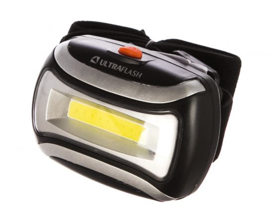 Налобный фонарь, черный, 3Вт COB LED, 3 режима, пластик Ultraflash LED5380 12870 – изображение 2
