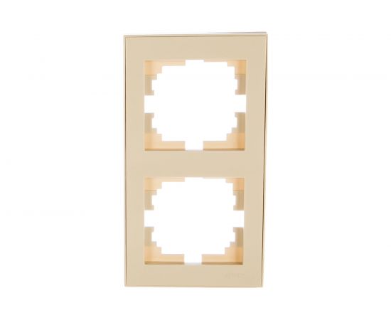 Двухместная вертикальная рамка LEZARD RAIN крем с бок. вст. 703-0303-152 – изображение 2
