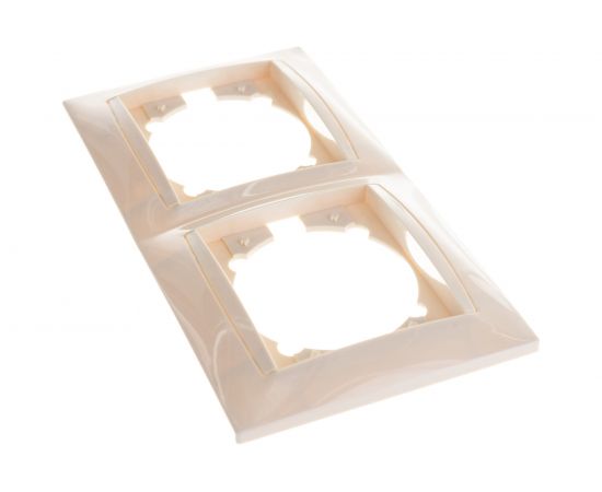 Двухпостовая горизонтальная рамка, слоновая кость TDM Лама SQ1815-0130 – изображение 2