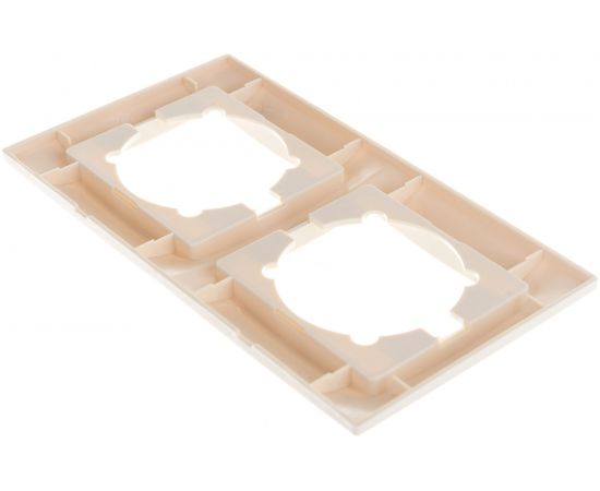 Двухпостовая горизонтальная рамка, слоновая кость TDM Лама SQ1815-0130 – изображение 3