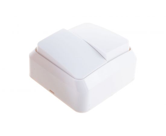 Выключатель Smartbuy 2-клавишный 10А белый Юпитер SBE-03w-10-SW2-0 – изображение 3