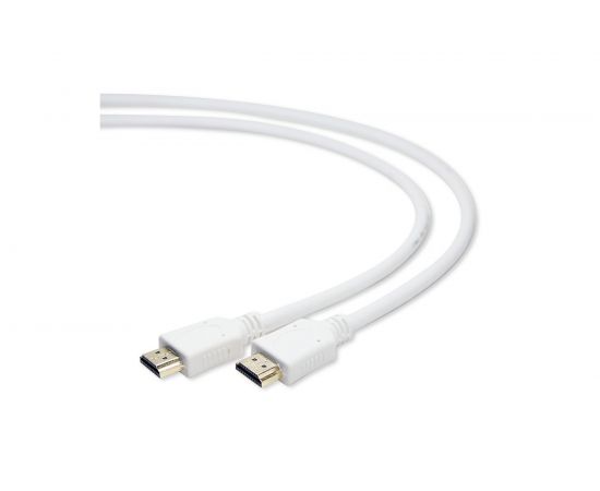 Кабель Cablexpert HDMI 1м v2.0 19M/19M белый позол.разъемы экран пакет CC-HDMI4-W-1M – изображение 3