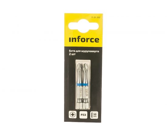 Бита (2 шт; PZ2; 50 мм) для шуруповерта Inforce 11-01-392 – изображение 3