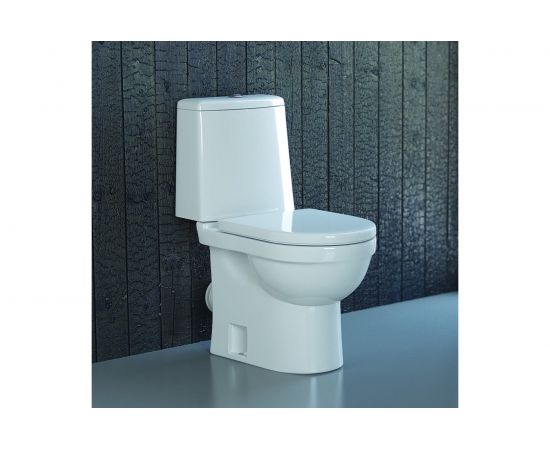 Унитаз-компакт Sanita Luxe с сиденьем, микролифт, быстросъемное, подвод воды снизу, справа NXT SLCC01040622 00010048 – изображение 3
