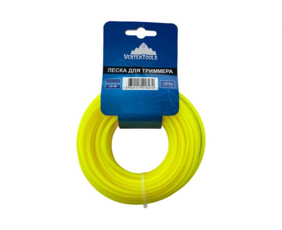 Леска (2.7 мм; 15 м; звезда) для триммера vertextools YK-666-2,7-15 – изображение 4