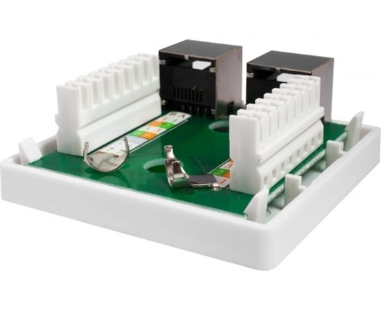 Компьютерная розетка SUPRLAN 8P8C /RJ-45/, FTP, Cat.5e, 2 порта 10-0308 – изображение 4