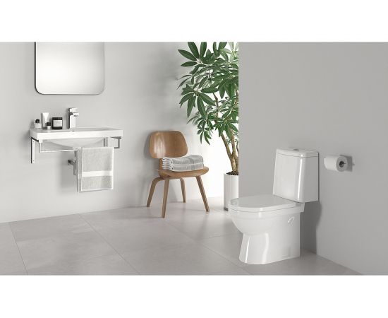 Унитаз-компакт Sanita Luxe с сиденьем, микролифт, быстросъемное, подвод воды снизу, справа NXT SLCC01040622 00010048 – изображение 5