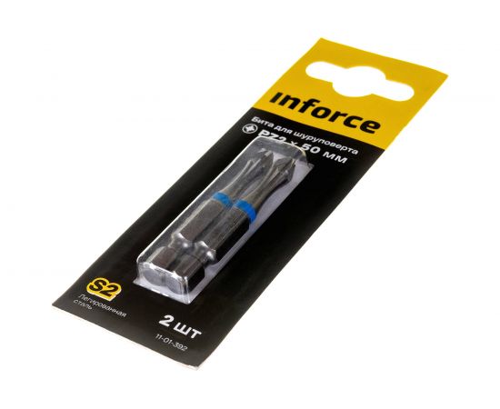 Бита (2 шт; PZ2; 50 мм) для шуруповерта Inforce 11-01-392 – изображение 6