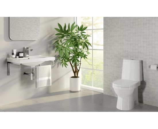 Унитаз-компакт Sanita Luxe с сиденьем, микролифт, быстросъемное, подвод воды снизу, справа NXT SLCC01040622 00010048 – изображение 6