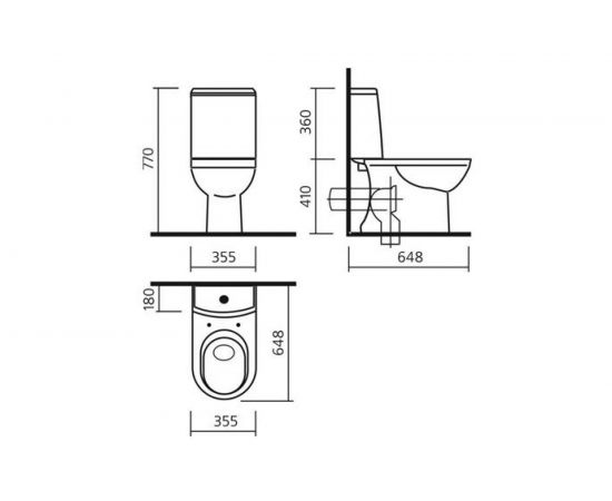 Унитаз-компакт Sanita Luxe с сиденьем, микролифт, быстросъемное, подвод воды снизу, справа NXT SLCC01040622 00010048 – изображение 7
