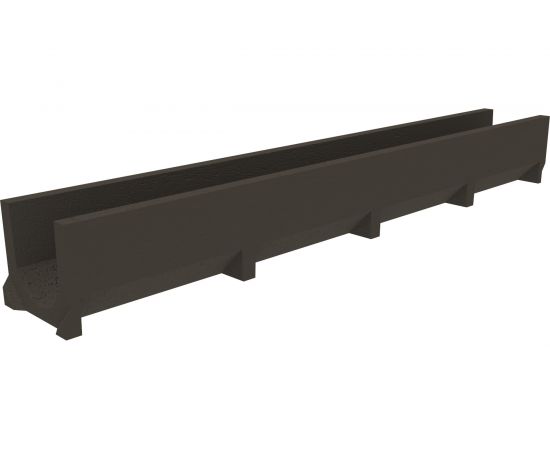 Водоотводный лоток Gidrolica DN 100, 1000х140х125 мм - полимерпесчанный 705 