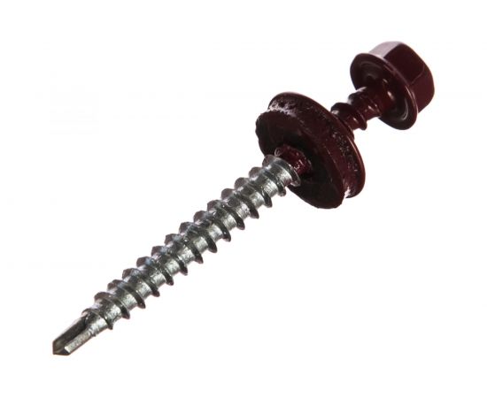 Кровельный саморез ГОСКРЕП 4.8х51 RAL 3005 красное вино, 40 шт., пл.конт 280 мл 2-0017590 