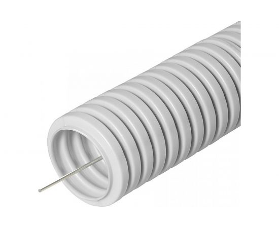 Гофрированная труба Промрукав ПВХ легкая 350 Н серая д32 10м PR.013231М10 