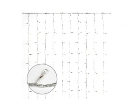 Занавес Uniel ULD-C2030-240/TTK WARMWHITE-WHITE IP44 с эффектом мерцания, 3х2м. UL-00003950 