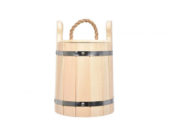 Кадка из липы с крышкой и гнётом Банные штучки 5л 32701 