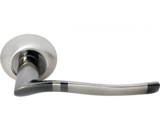 Дверная ручка MORELLI "Фонтан", цвет-бел. никель/черн. никель DIY MH-04 SN/BN 9010556 