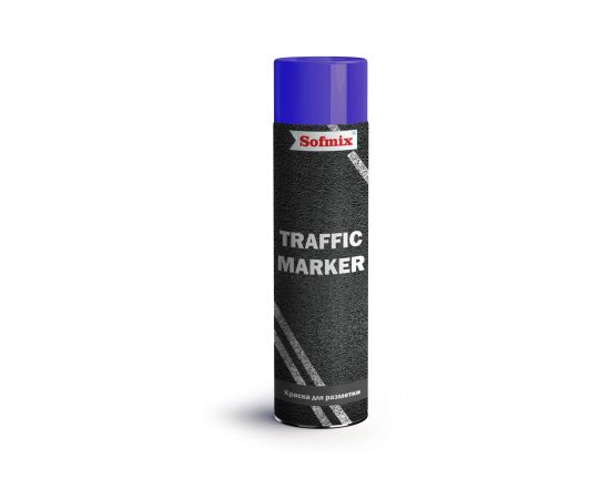 Аэрозольная краска для разметки SOFMIX TRAFFIC MARKER синяя, 1 л 510404 