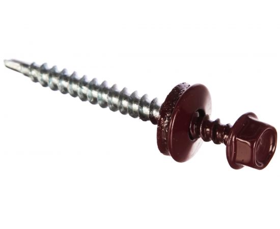 Кровельный саморез ГОСКРЕП 4.8х51 RAL 3005 красное вино, 40 шт., пл.конт 280 мл 2-0017590 – изображение 2