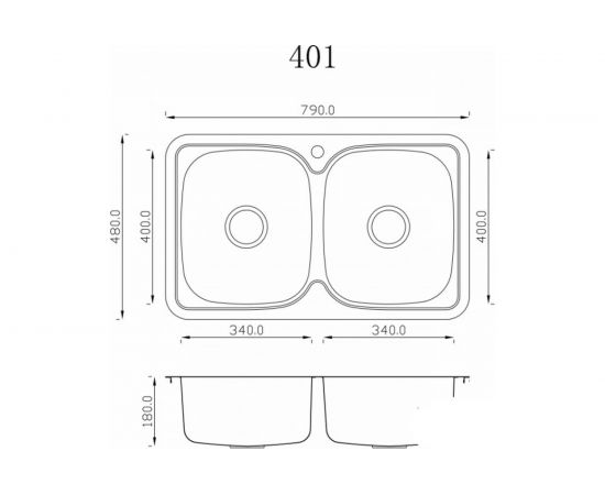 Врезная мойка EMAR 401 – изображение 2