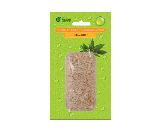 Соляная плитка с эфирным маслом для бани и сауны Банные Штучки Эвкалипт 200 г 32409 – изображение 3
