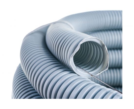 Гофрированная труба Промрукав ПВХ легкая 350 Н серая д32 10м PR.013231М10 – изображение 3