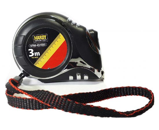 Рулетка HARDY с автоматическим фиксатором, 3мх16мм, в блистере 0700-451603 – изображение 3