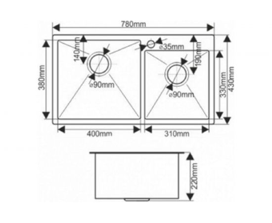 Кухонная мойка из нержавеющей стали Gerhans RK37843-S – изображение 3