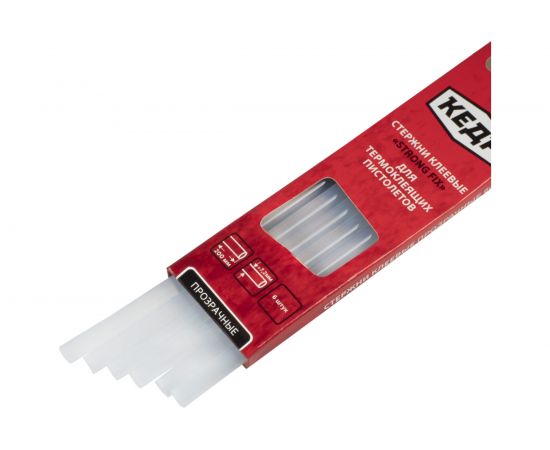 Стержни клеевые прозрачные (7 мм; 20 см; 6 шт.) КЕДР 117-0002 54890 – изображение 4