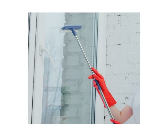Окномойка Доляна с поролоновой насадкой, металлической телескопической ручкой 826279 – изображение 9