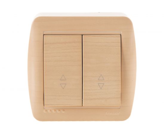 Проходной двойной выключатель Lezard DEMET ясень 711-4700-106 