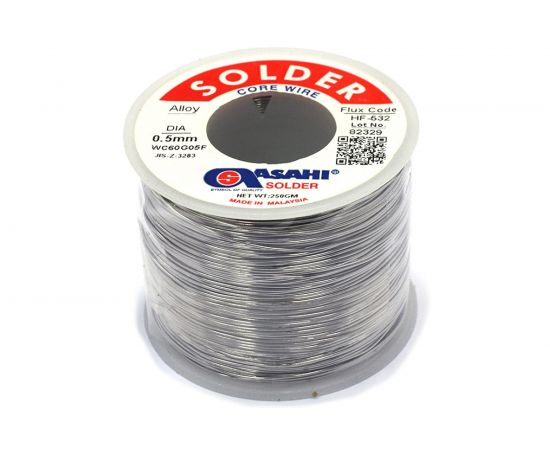 Припой (0.5 мм, 0.25 кг, Sn63/Pb37, HF532 флюс RMA) ASAHI 00-00004308 