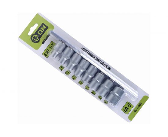 Набор головок ON TORX E10-E24, 8 шт., 1/2"", Cr-V 04-11-003 