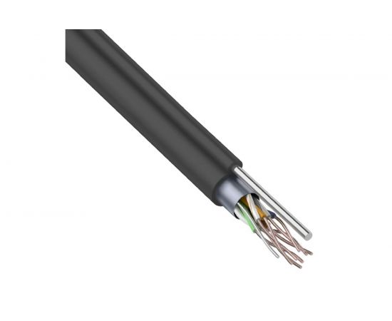 Кабель REXANT витая пара, FTP, 4PR, 24AWG, CAT5e, наружный, OUTDOOR, ТРОС*1, бухта 305 м 01-0144 